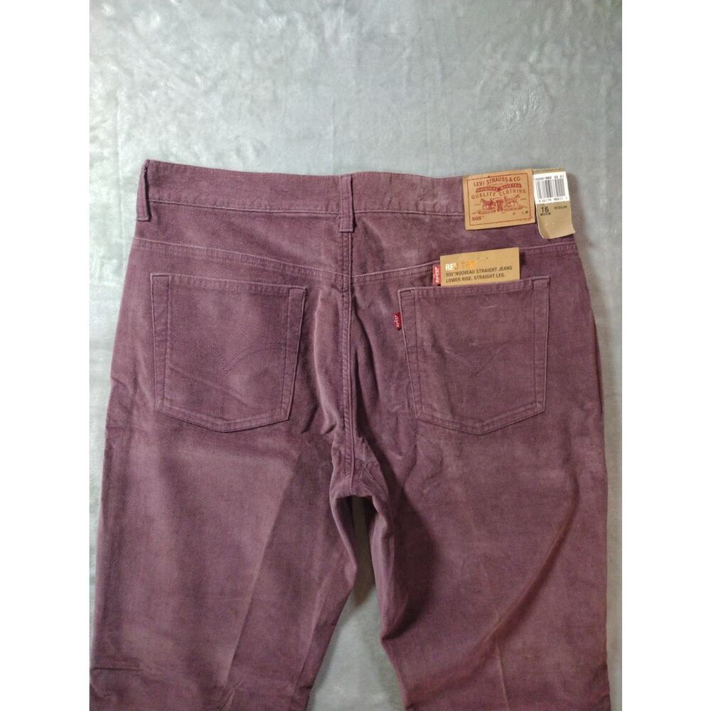 Vtg Levis 505 Corduroy Jeans Womens 16M (35×31) Mauve Pink Low Rise Straight Leg - Picture 8 of 13